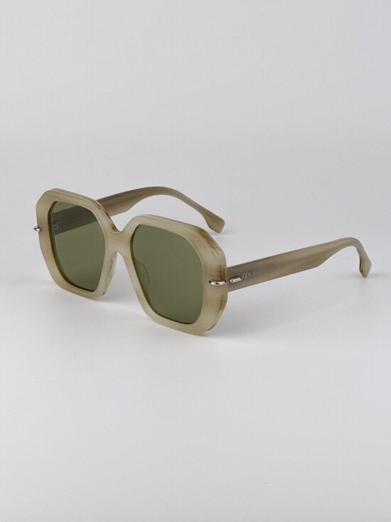 Fendi Selleria FE40173I 60Q Oversized Square Sunglasses –  Brown Silver Mirror